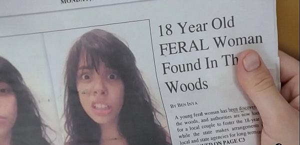  18 year old feral teen woman gets taken in by a couple